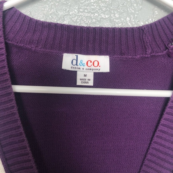 Buttoned V-Neck Sweater - Picture 2 of 4